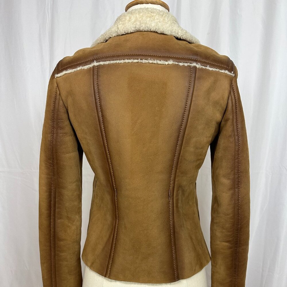 Brand New Gucci Suede Leather Shearling Jacket Size 38 - Picture 5 of 11